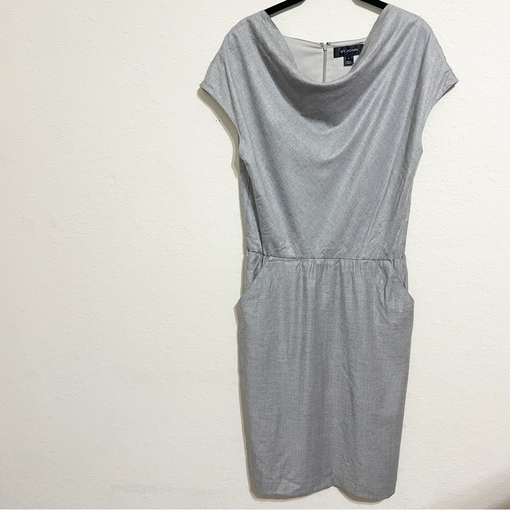 St. John Gray sheath Dress size 4